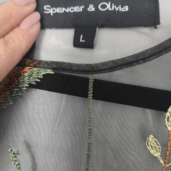 Sheer Floral Embroidered Top - Picture 3 of 10